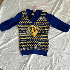 NFL Blue and Yellow V-Neck Sweater